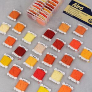 نخ آیرو بوبین پیچ - زرد نارنجی