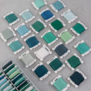 نخ آیرو بوبین پیچ - سبزآبی