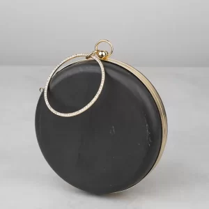 کیف قابدار گرد حلقه نگین دار - کد 13